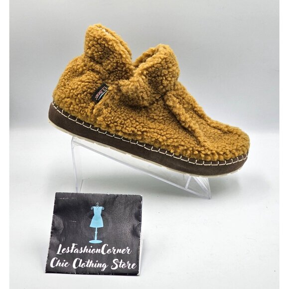 L.L.Bean Women's Mustard Cozy Slipper Bootie Pile Fleece Ankle Shoes Sz 10 3010 - Picture 16 of 16